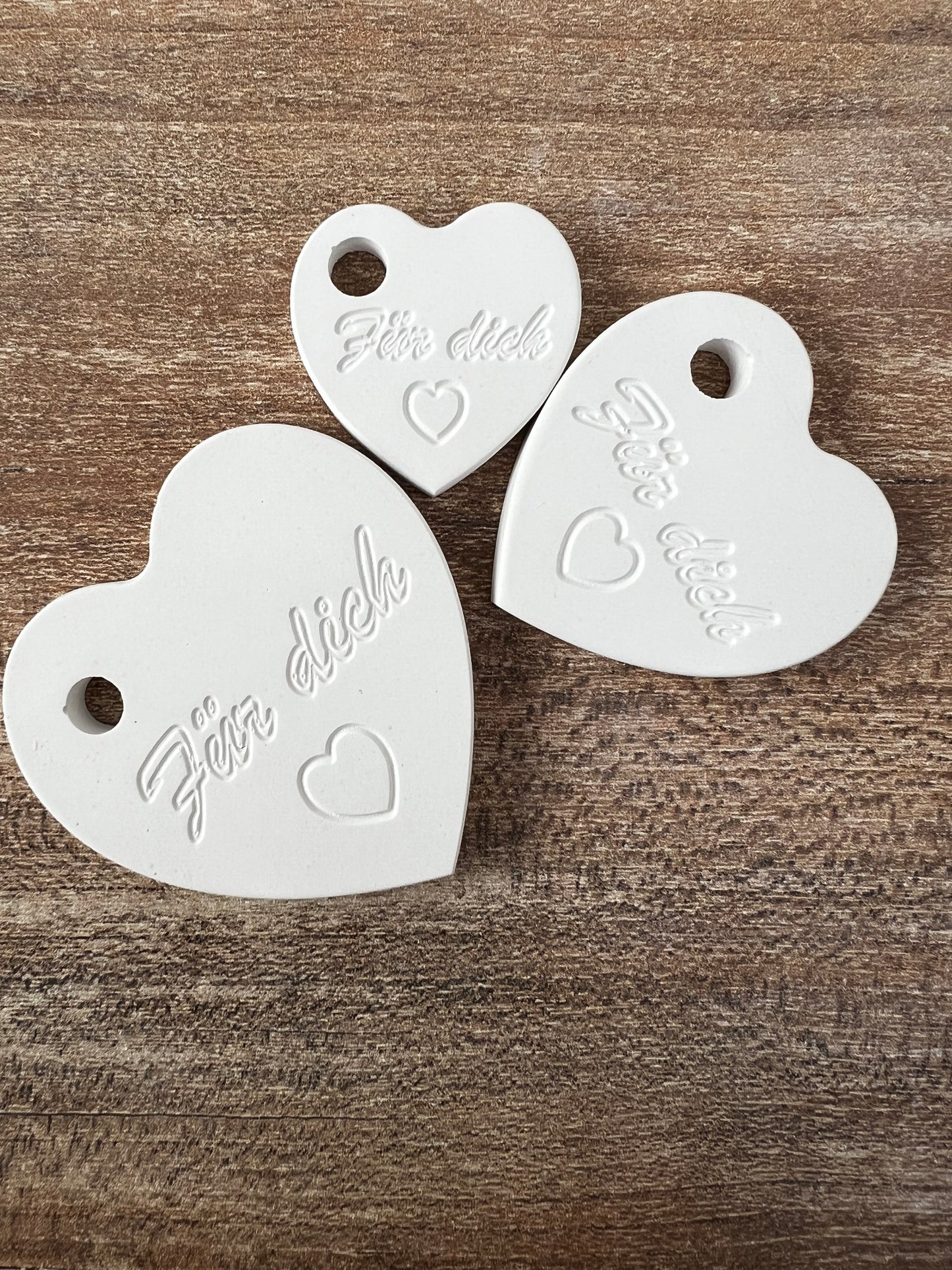 Herzanhänger "Für Dich" 3er Set